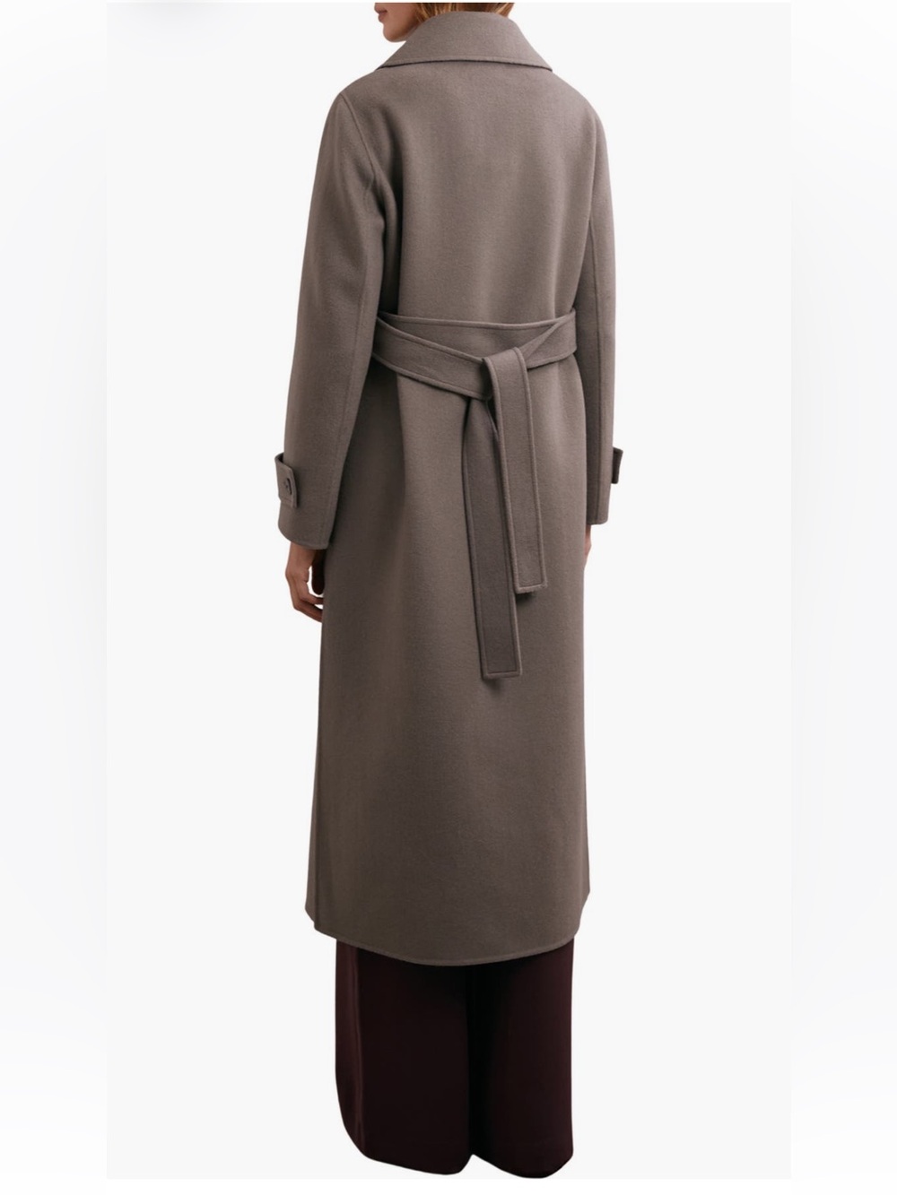 NWT Reiss Luna Double Breasted Wool Coat Mink - Picture 2 of 9